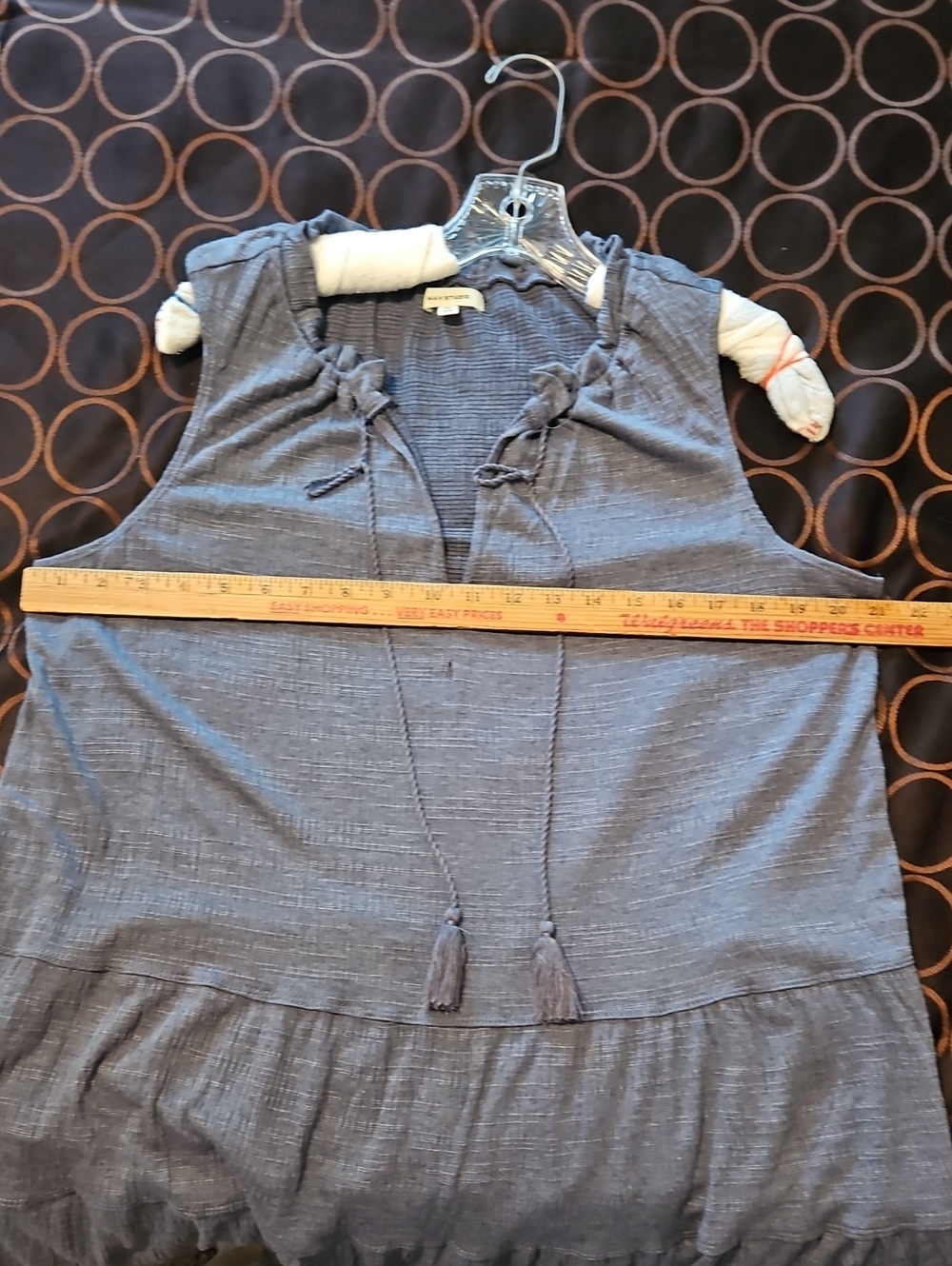 Max Studio Textured Denim Blue Above Knee Dress Or Tiered Tunic XL. NWOT - Picture 9 of 13